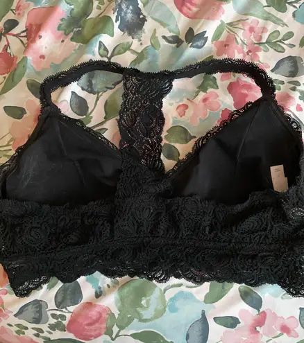 Arden Lace Racerback Bralette Black Size L