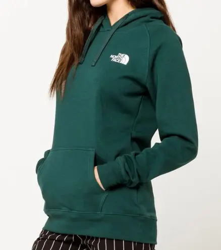 The North Face  Sz M Womens Red Box Pine Never Stop Exploring Green Fleece Hoodie