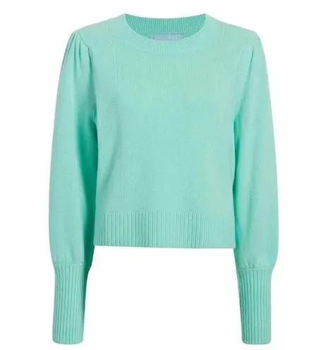 Hill House The Cropped Sylvie Sweater Size Large Ocean Wave Merino Wool