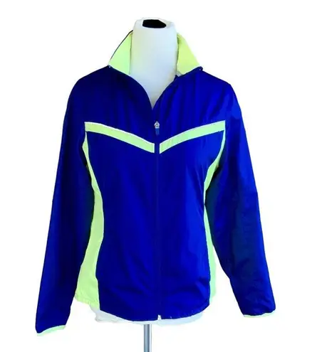 Danskin  ZIP FRONT, COLLARED JACKET  M ROYAL OCEAN POLYESTER ATHLEISURE DANCE