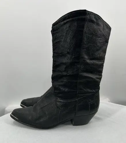 Dingo Vintage Black Womens Boots 6 Western Rodeo Boho Festival