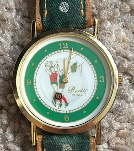 Romica unisex vintage gold tone genuine leather‎ adjustable bracelet watch Green