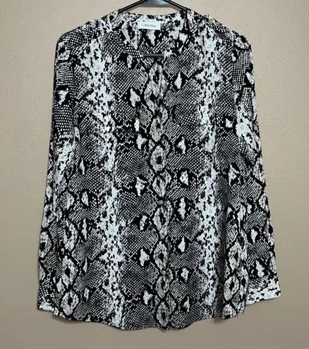 Women’s Calvin Klein snake skin print button down blouse workwear business wear