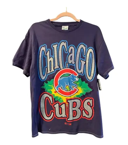 47 Brand Women's S/M Chicago Cubs '47 Navy Flashing Lights Boyfriend T-Shirt