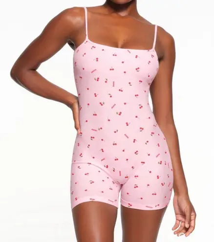 SKIMS Rare Soft Lounge Scoop Onesie in Cherry Blossom Print XL