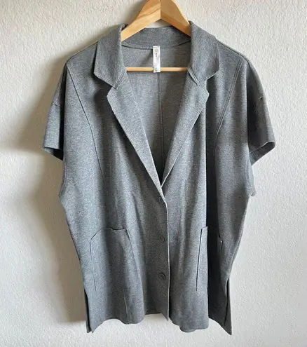 DAILY Practice Anthropologie Grey The Heather Elbert Blazer Sweater Womens Large
