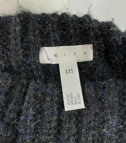 Leith New  Chunky Knit Mock Neck Sweater Pullover Black Multicolor Speckle - Image 15