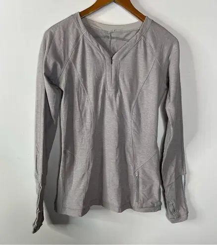 Lululemon  Love Some Run Long Sleeve Heathered Light Grey Size 6