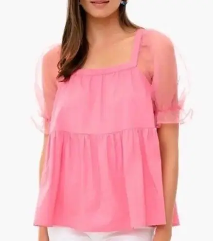 Tuckernuck Pomander Place Tinsley Top Women’s Bubblegum Pink Blouse Size M