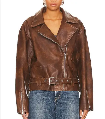 superdown Vegan Leather Jacket   Moto XS