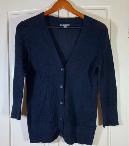 James Perse 2 Los Angeles Cotton Cashmere Knit Cardigan Sweater Womens Medium - Image 1