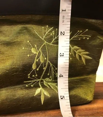 Black and Green Taffeta Evening Bag