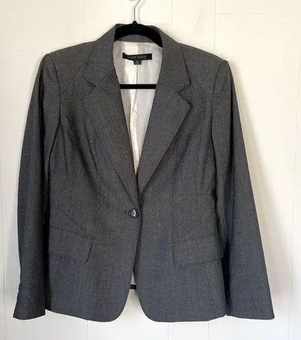 Anne Klein  grey wool blend blazer suit jacket stretch lined Women’s size 8P