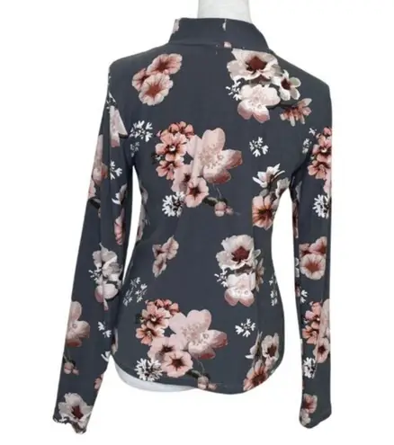 J for Justify Women's Floral Cut-out Long Sleeve Mock Turtleneck Large fairycore - Image 2