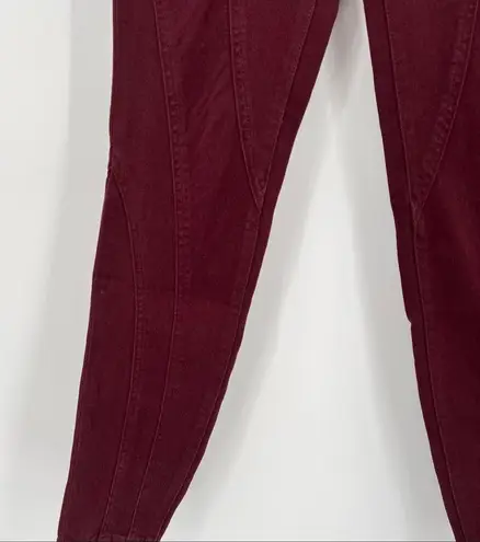DL1961 Florence Ankle Skinny Jean in Burgundy Size 24 NWT