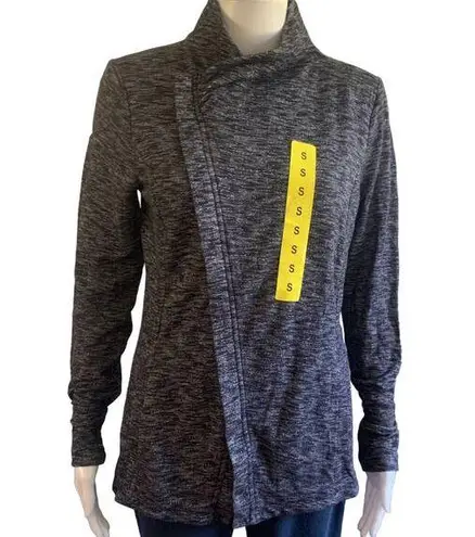 G.H. Bass &Co. G.H. BASS & CO. Womens Cardigan Knit Black and Gray Jacket Small