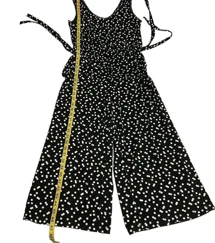 Carolina belle Women's Polka Dot Jumpsuit Size XS Black White Sleeveless Stretch