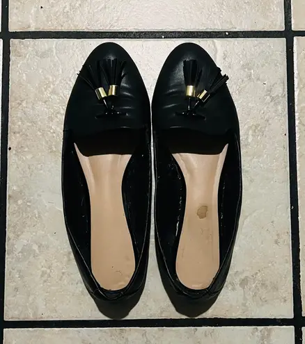 ALDO Black Loafer Flats Tassel