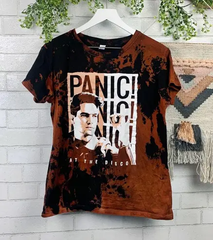 Panic At The Disco Custom Bleach Splatter Band Tee Size M
