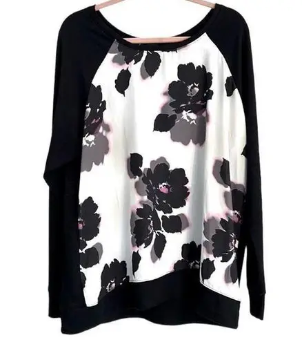 Lane Bryant  Semi Sheer Floral Sweatshirt 14/16 Plus Size