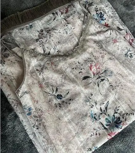 T Tahari Floral Lace Slip Dress