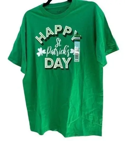 Happy St Patrick's Day Unisex Size L Green Crew Neck Short Sleeve T