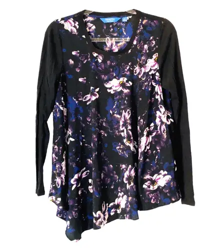 Simply Vera Wang Asymmetrical Floral Blouse