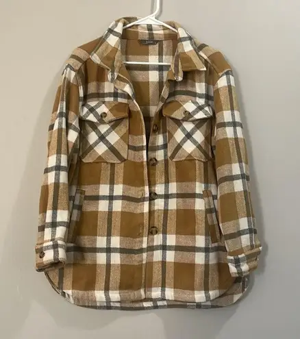 Members Mark Women's Plaid Button Front Shacket~ City Slicker Medium