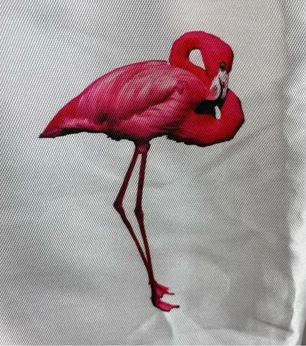 Chicwish Chic Flamingos Pleated A-line Skirt Size Medium Satiny Novelty Print