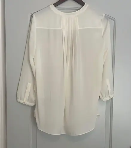 NYDJ Cream 3/4 Sleeve Relaxed Blouse