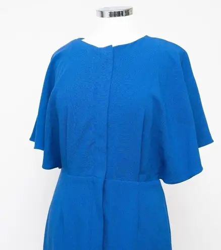 Black Halo . Holland Flutter-sleeve Button-down Midi Dress.