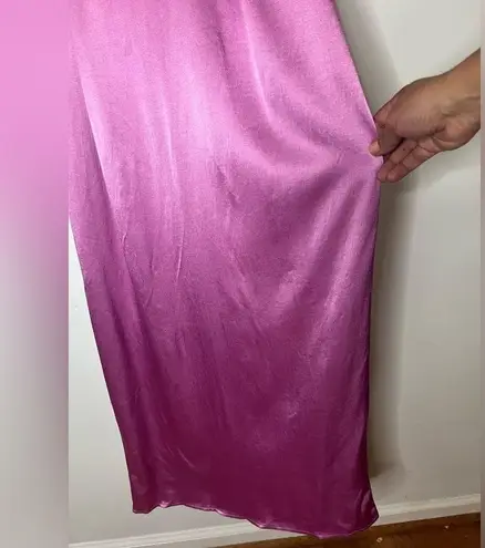 ZARA NWT Viral  Long Satin Dress, Pink Mauve Size Small