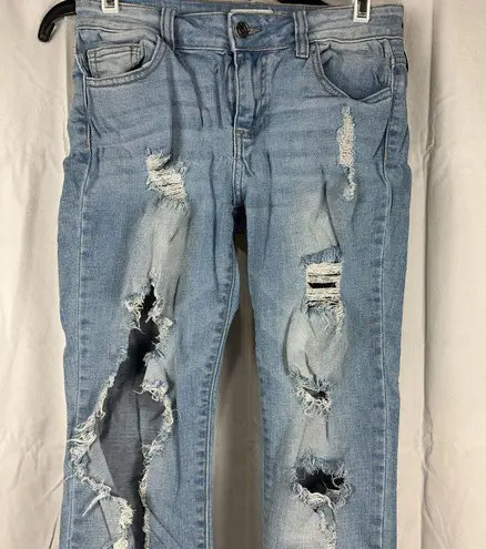 Cello  Junior Women's Light Wash Distressed Denim Jeans Size 3