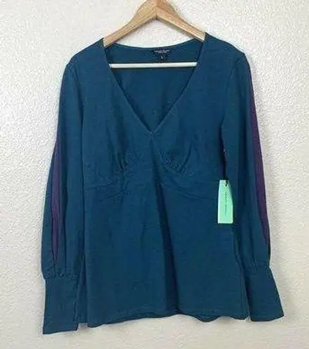 Wallis Evera Lou Vneck Top Evergreen Plum Size L