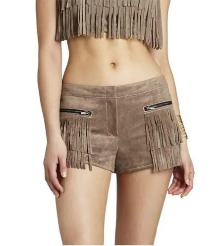 BCBGMAXAZRIA 💕💕 Western Faux Suede Fringe Shorts