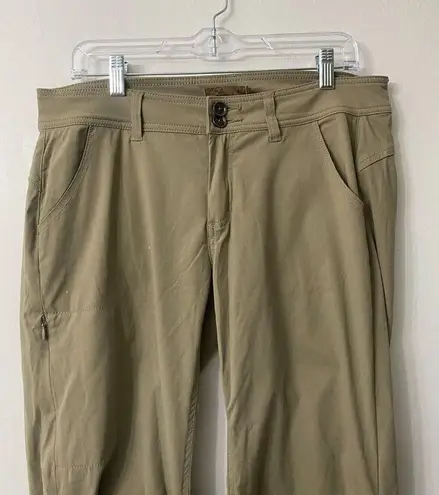 prAna  Womens Gorpcore Hiking Athleisure Pants Beige Nylon Pull On Size 10