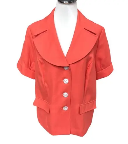 T. Milano Short Sleeve Blazer Peach Pink Size 16W