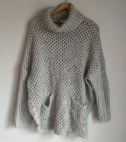 Reiss Fanella wool blend Roll Neck Cape Knit Jumper sweater