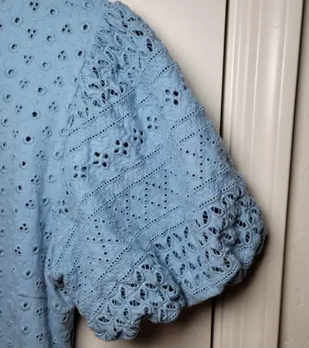 Free People Tie-Back Mini Dress | Eyelet Dress | Spring Dress | Size Large