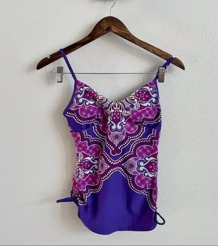 prAna 3/$20 Moorea Tankini Top in Dusted Peri Jasmine