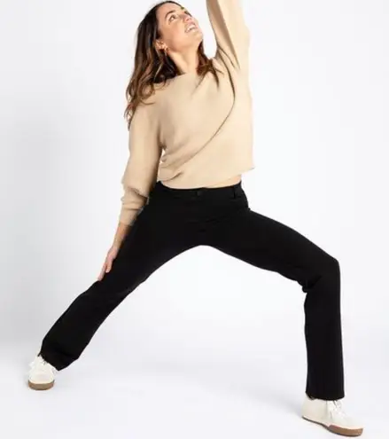 Betabrand Straight Leg Classic Dress Pant Yoga Pants Black Small Petite