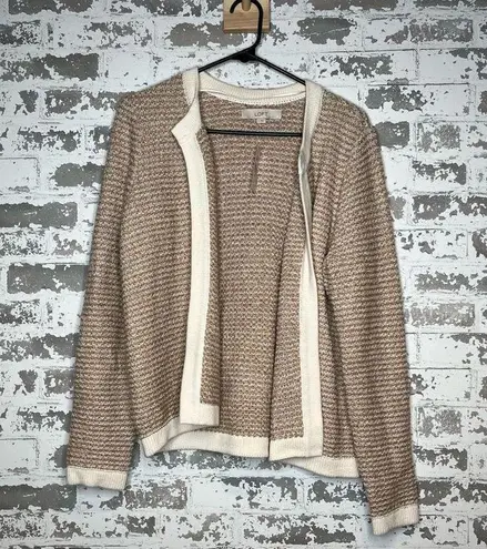 Loft  | women nwt cream knit cardigan sweater