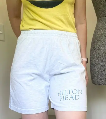 The Cotton Exchange Vintage Y2K high rise knit Shorts Hilton Head Souvenir