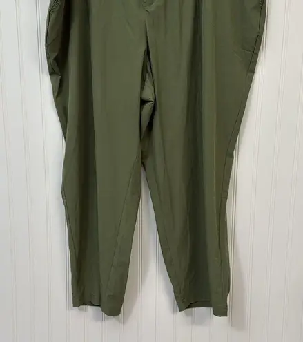 On 34th women's olive green plus size pull on pants drawstring size 3X thumbnail 3