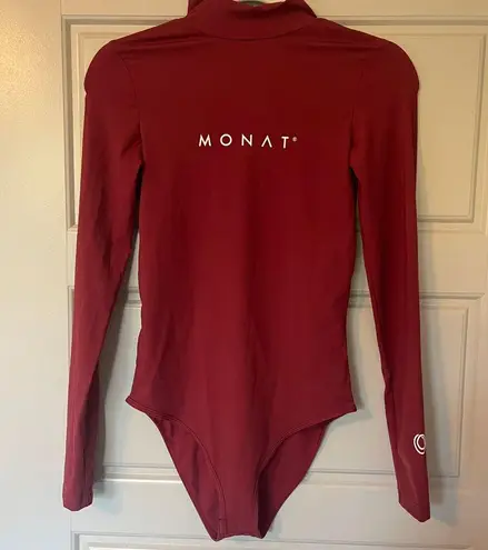 Monat Women's Red Long Sleeve Turtleneck Bodysuit S