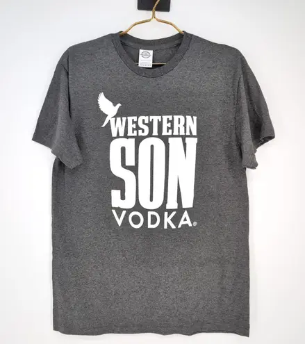 Western Son Vodka Logo Grey Gray Unisex Crewneck T