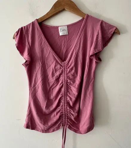 Olivia Rae Livi by Pink Ruched Short Sleeve Top