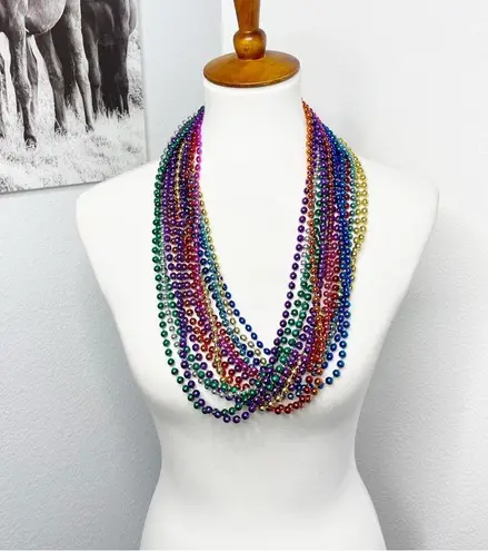 Mardi Gras Fat Tuesday Bead Necklaces Set of 15 Multiple