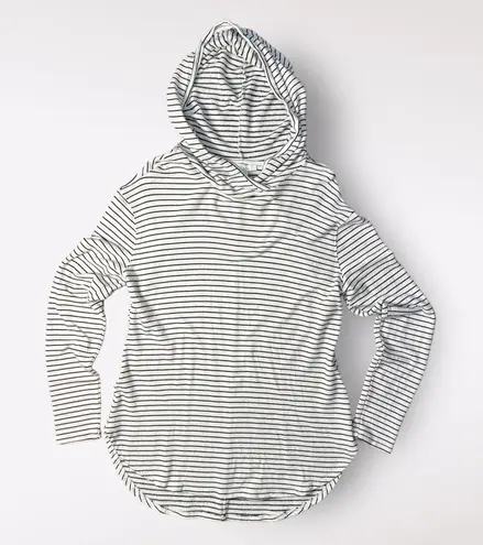 Daily Ritual Anthropologie Black and White Pullover Hoodie Size S Black