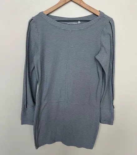 Athleta  Carmella Striped Sweater Dress Gray Size Small